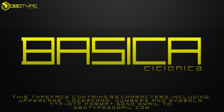 Basica Ciclonica font preview