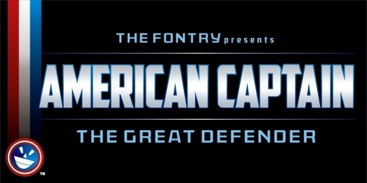 American Captain font preview