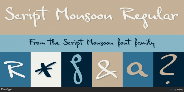 Script Monsoon font preview