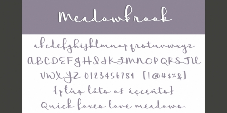 Meadowbrook font preview