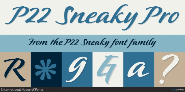 P22 Sneaky font preview