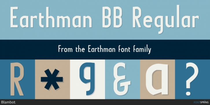 Earthman font preview