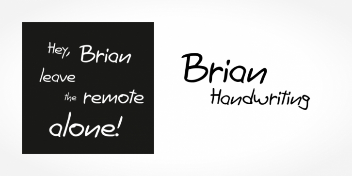 Brian Handwriting font preview