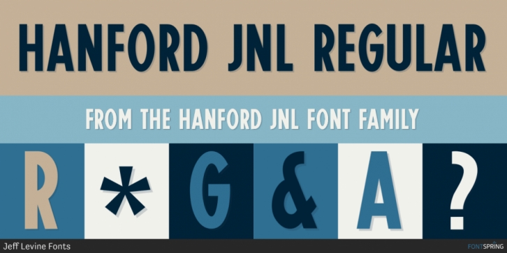 Hanford JNL font preview