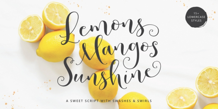 Lemons Mangos Sunshine font preview