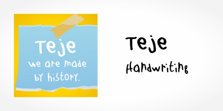 Teje Handwriting font preview