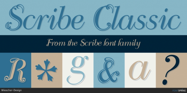 Scribe font preview