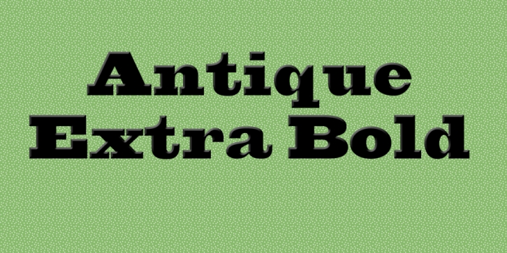 Antique Extra Bold font preview