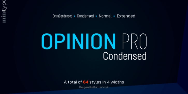 Opinion Pro Condensed font preview