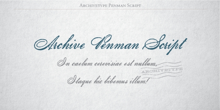 Archive Penman Script font preview