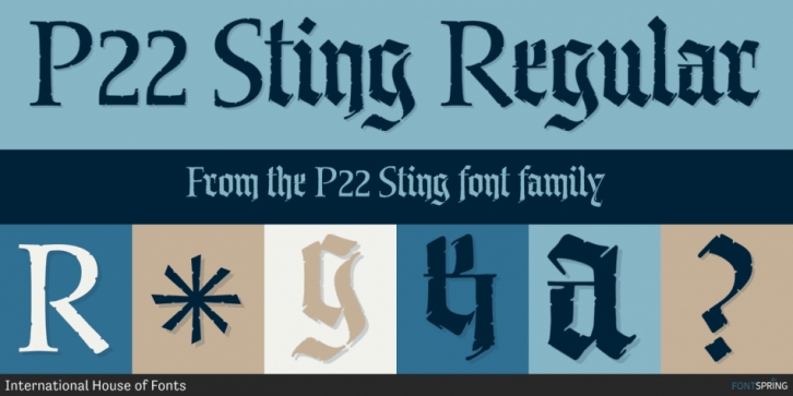 P22 Sting font preview