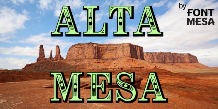 Alta Mesa font preview