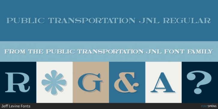 Public Transportation JNL font preview