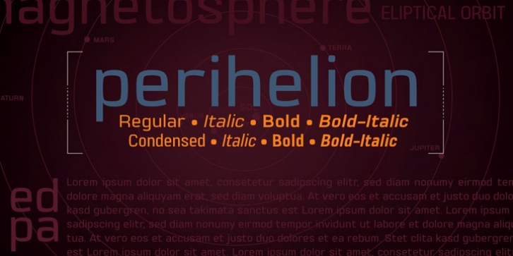 Perihelion BB font preview