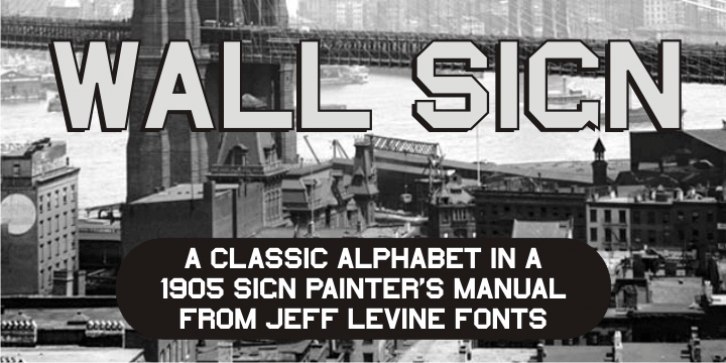Wall Sign JNL font preview