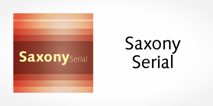 Saxony Serial font preview