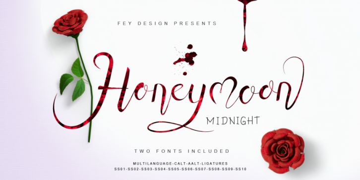 Honey Moon Midnight font preview
