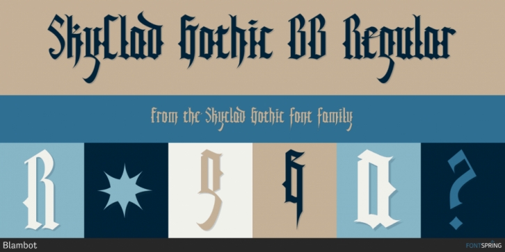 Skyclad Gothic font preview