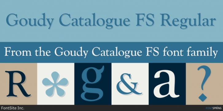 Goudy Catalogue FS font preview