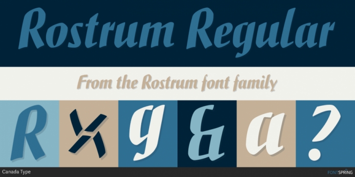 Rostrum font preview