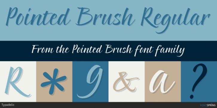 Pointed Brush font preview