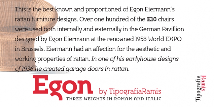 Egon font preview