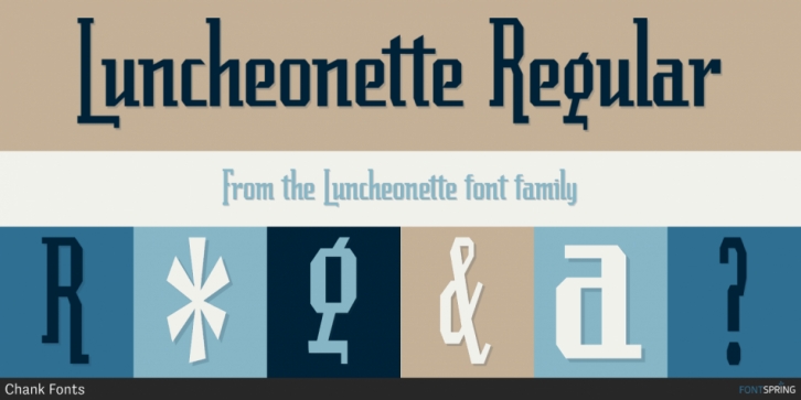 Luncheonette font preview