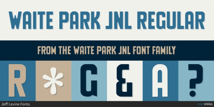 Waite Park JNL font preview