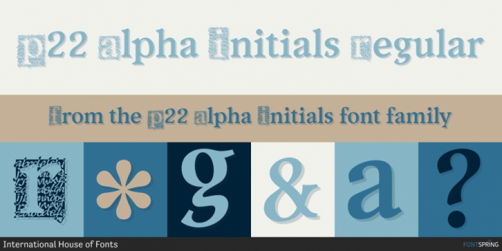 P22 Alpha Initials font preview