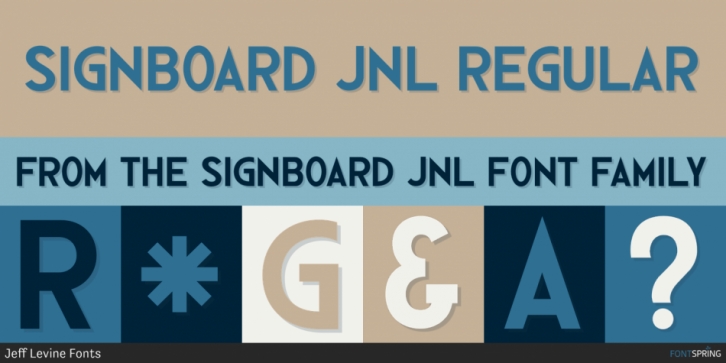 Signboard JNL font preview