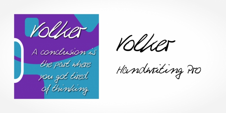 Volker Handwriting Pro font preview