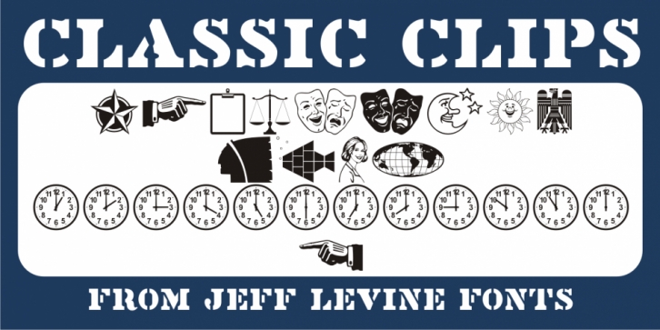 Classic Clips JNL font preview