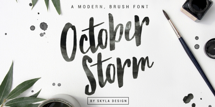 October Storm font preview