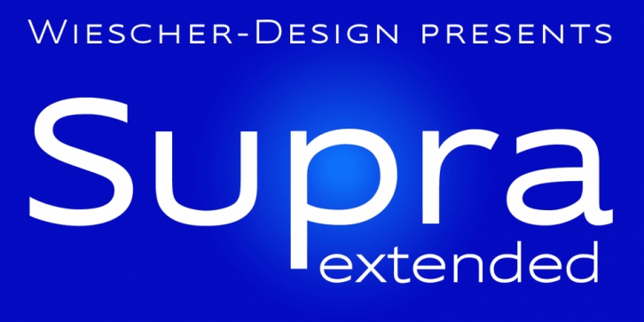Supra Extended font preview