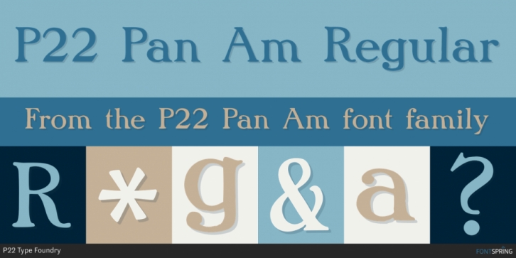 P22 Pan Am font preview