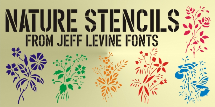 Nature Stencils JNL font preview