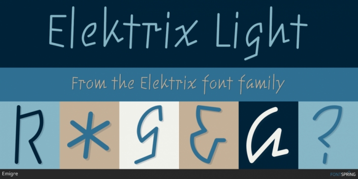 Elektrix font preview