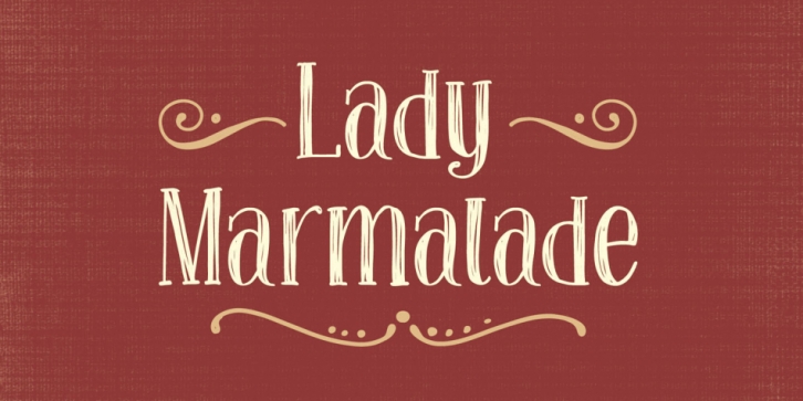Lady Marmalade font preview