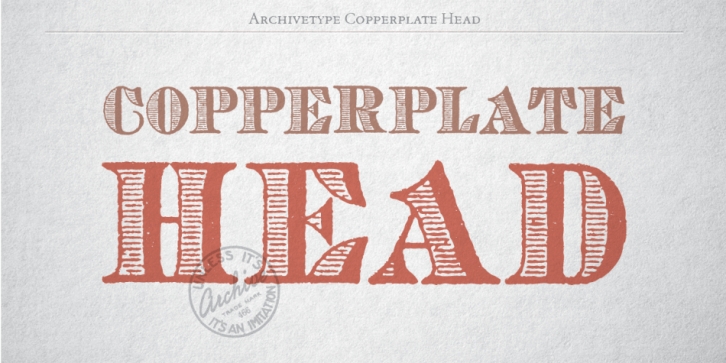 Archive Copperplate Head font preview