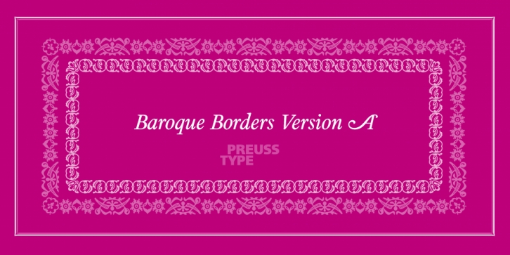Baroque Borders font preview