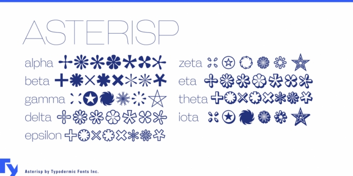 Asterisp font preview