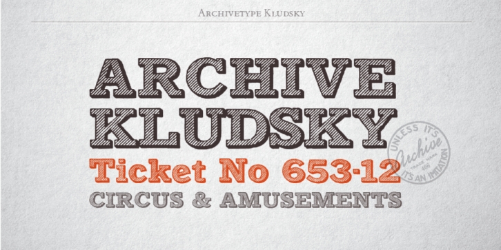 Archive Kludsky font preview