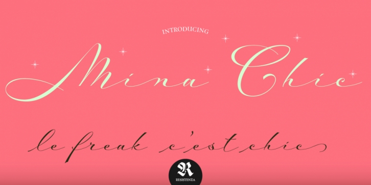 Mina Chic font preview