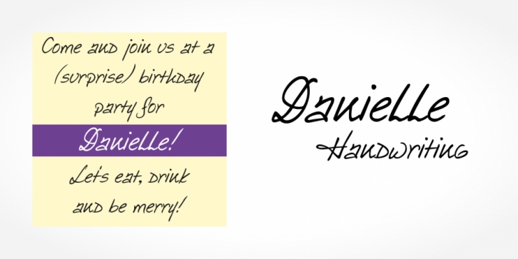 Danielle Handwriting font preview