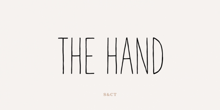 The Hand font preview