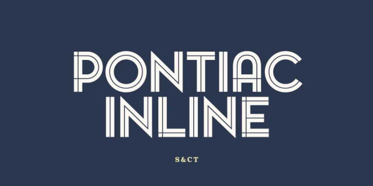 Pontiac Inline font preview