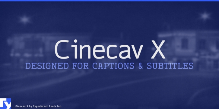 Cinecav X font preview