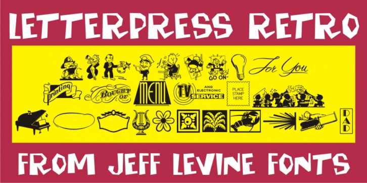Letterpress Retro JNL font preview