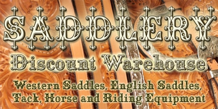 Saddlery font preview