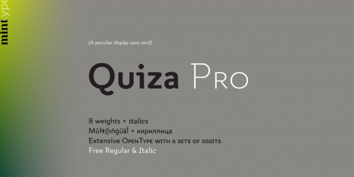 Quiza Pro font preview